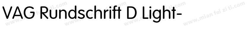 VAG Rundschrift D Light字体转换